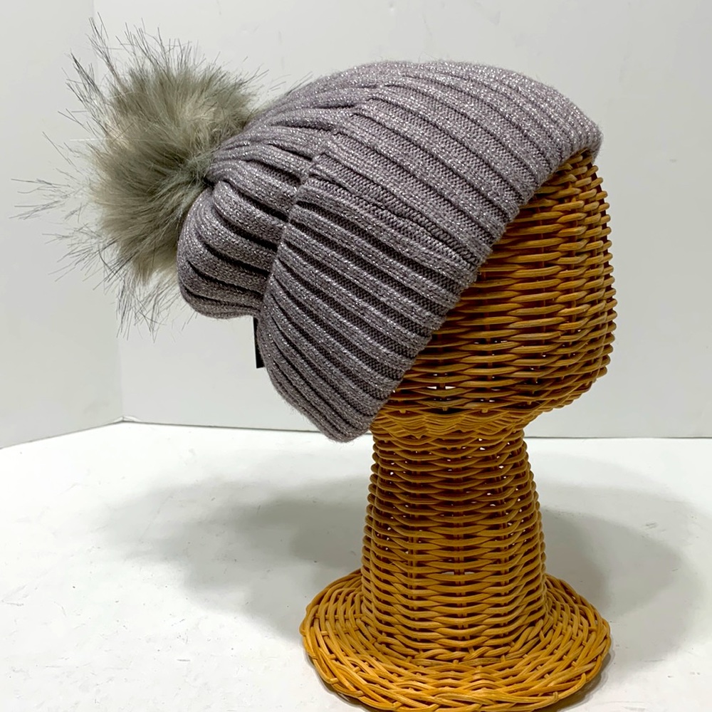 Silver metallic winter cap NEW